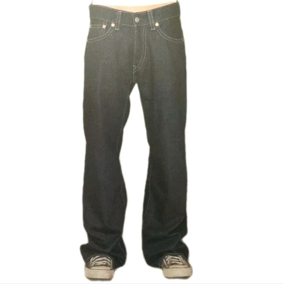 Levi's Wide Leg Real Loose Jeans Men Sz 38 Blue Denim Type 1 Vtg Y2k Skater NOS - Picture 12 of 12